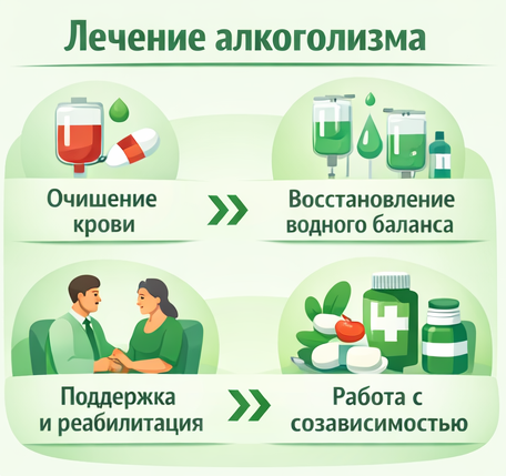 лечение алкоголизма в Белогорске этапы